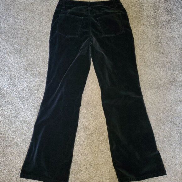 Newport News Jeanology –  Black Velvet stretchy pants Vintage 14 - Picture 3 of 5